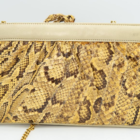 Susan Gail Python Chain Clutch - Picture 2 of 5